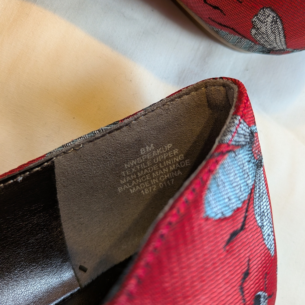 Nine West Red and Gray Women's Flats - Picture 3 of 4
